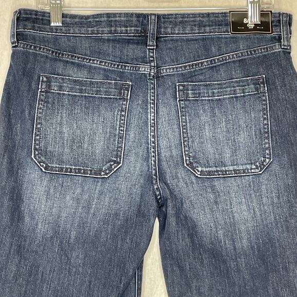 Gap Crop Jeans Culotte Size 8 Dark Wash Indigo Blue Wide Leg Stretch Fall NWT - Picture 8 of 16